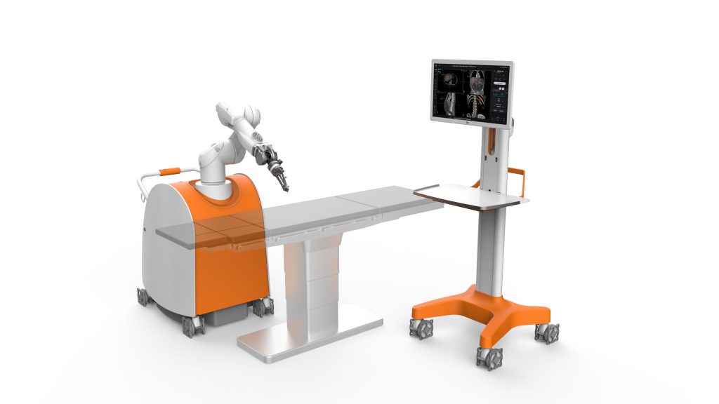 Le robot épions de Quantum Surgical